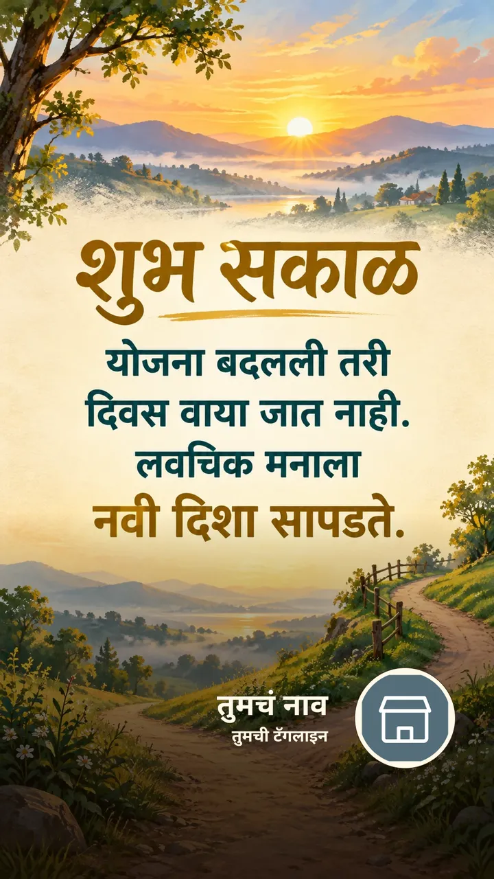 शुभ सकाळ - योजना बदलली तरी - Shubh Sakal Image, सूर्योदय