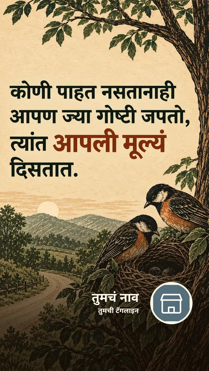 कोणी पाहत नसतानाही - Suvichar Image, पक्षी