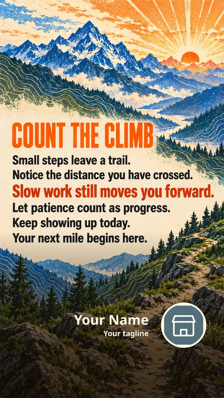 Count the Climb - Motivational Image, Nature, Mountains