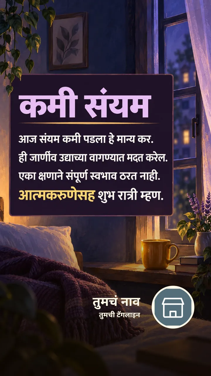 कमी संयम - Shubh Ratri Image
