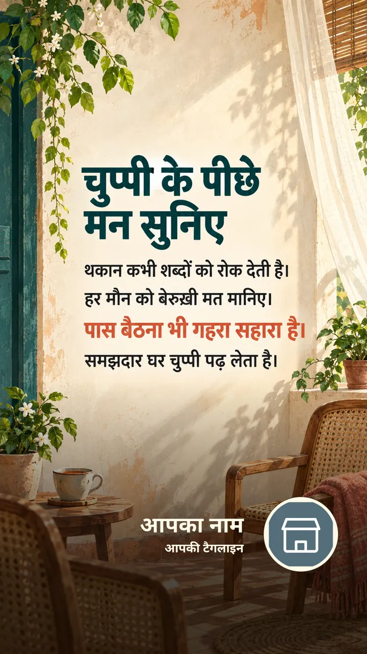 चुप्पी के पीछे मन सुनिए - Suvichar Image, फूल, प्रकृति