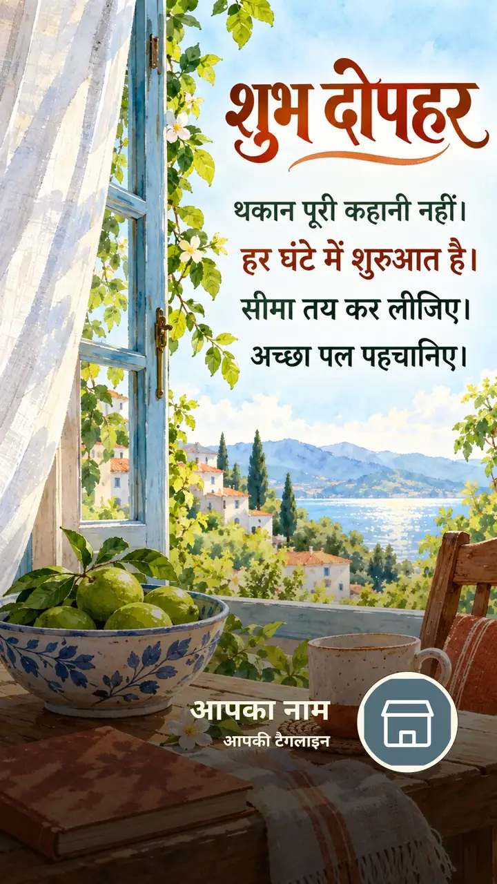 शुभ दोपहर - थकान पूरी कहानी नहीं। - हर घंटे में शुरुआत - Dopahar Image