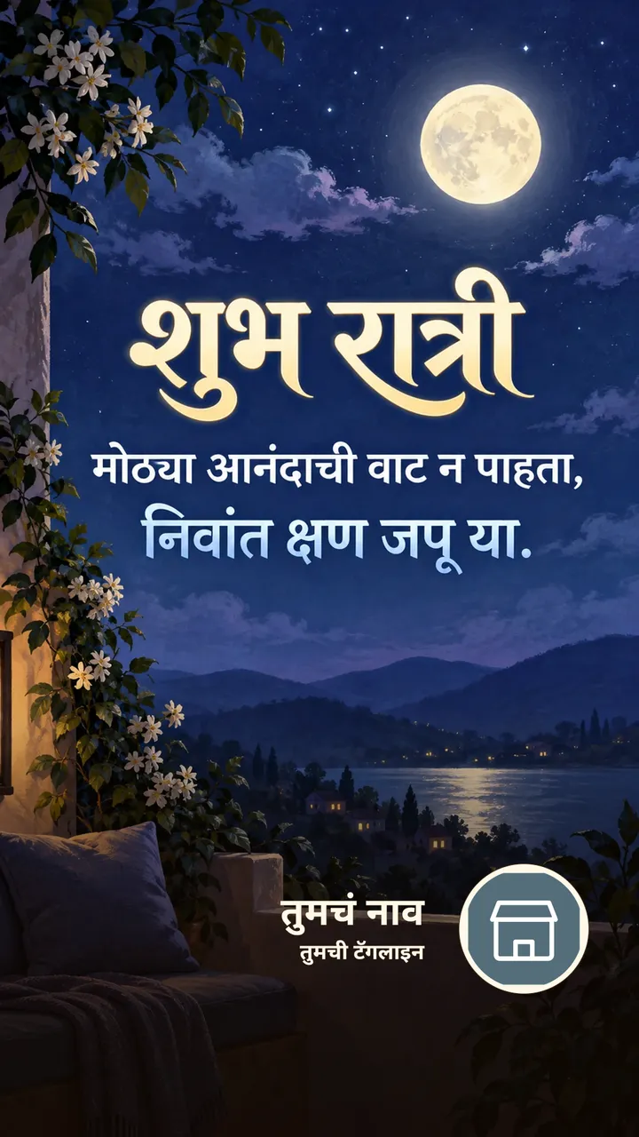 शुभ रात्री - मोठ्या आनंदाची वाट न पाहता, - Shubh Ratri Image, आकाश, चंद्र