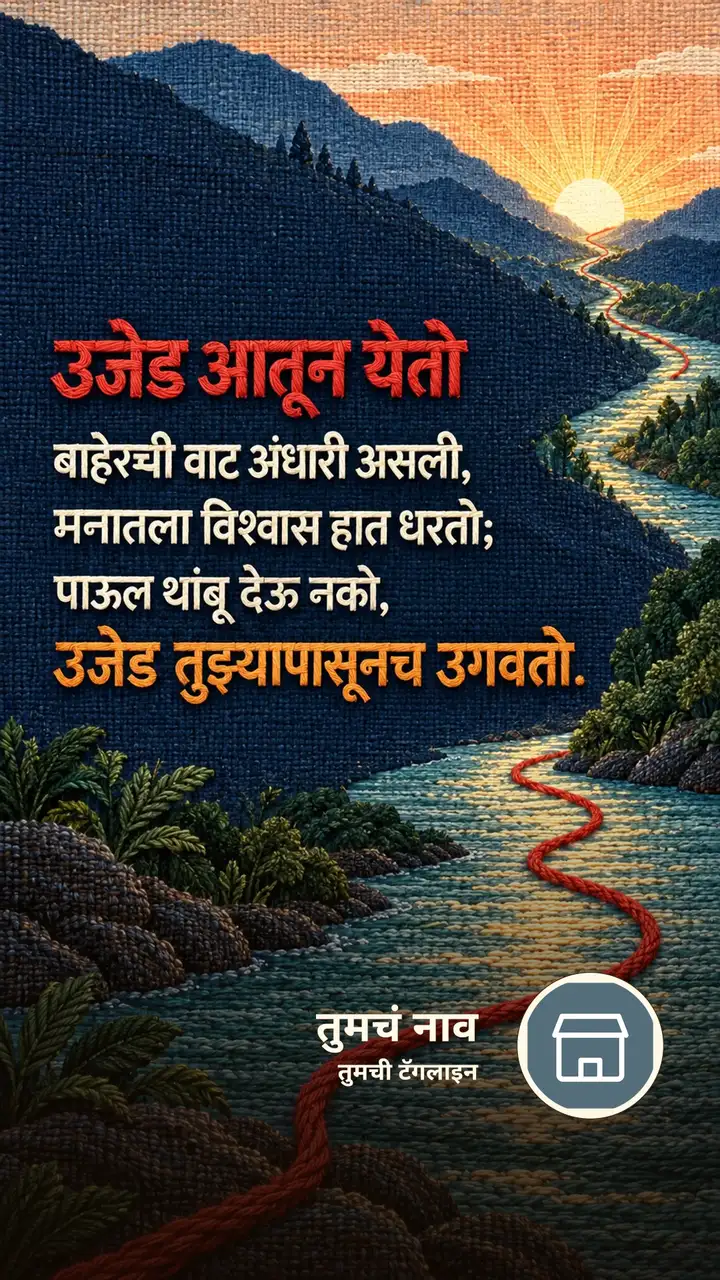 उजेड आतून येतो - Motivation Image, निसर्ग, डोंगर, नदी, आकाश