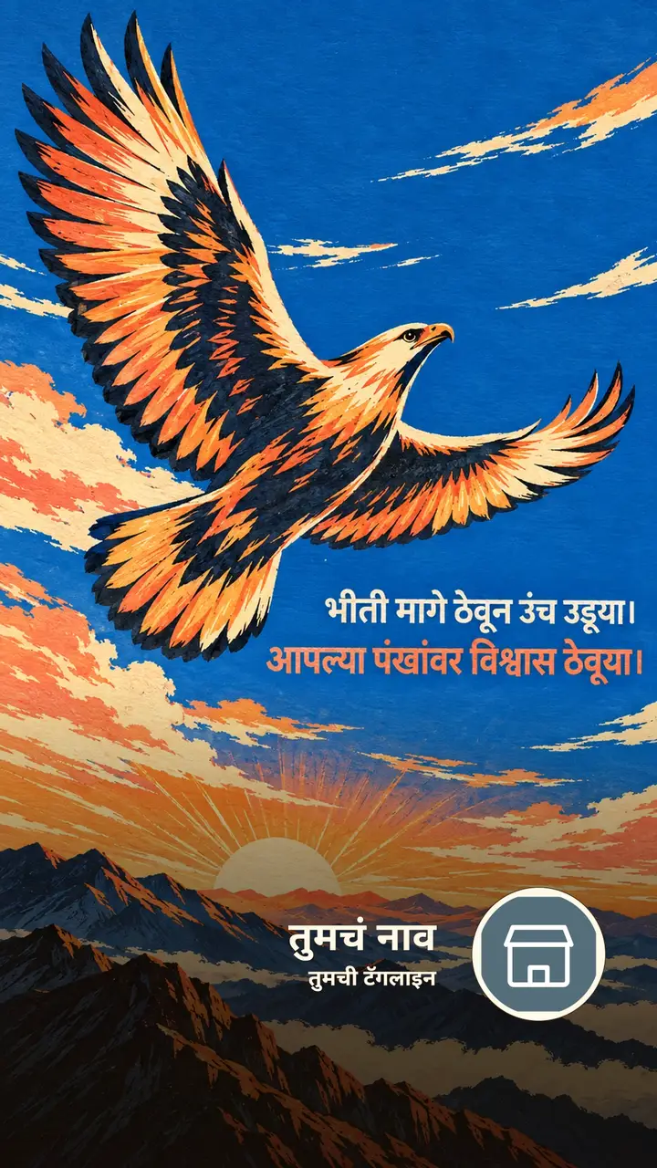 भीती मागे ठेवून उंच उडूया। - Motivation Image, डोंगर, पक्षी