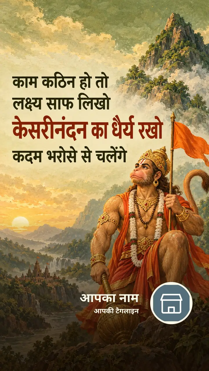 काम कठिन हो तो - Bhakti Image, हनुमान