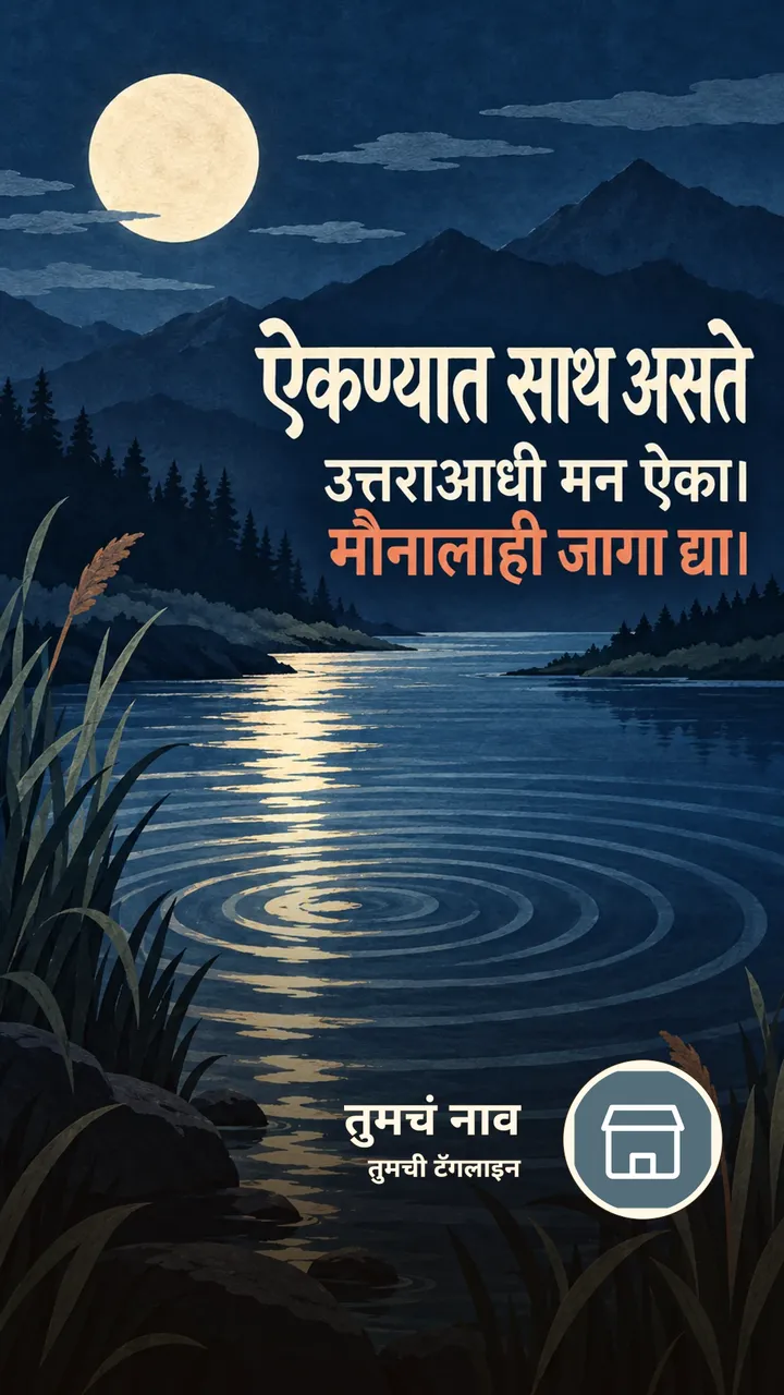 ऐकण्यात साथ असते - Suvichar Image, निसर्ग, डोंगर, नदी