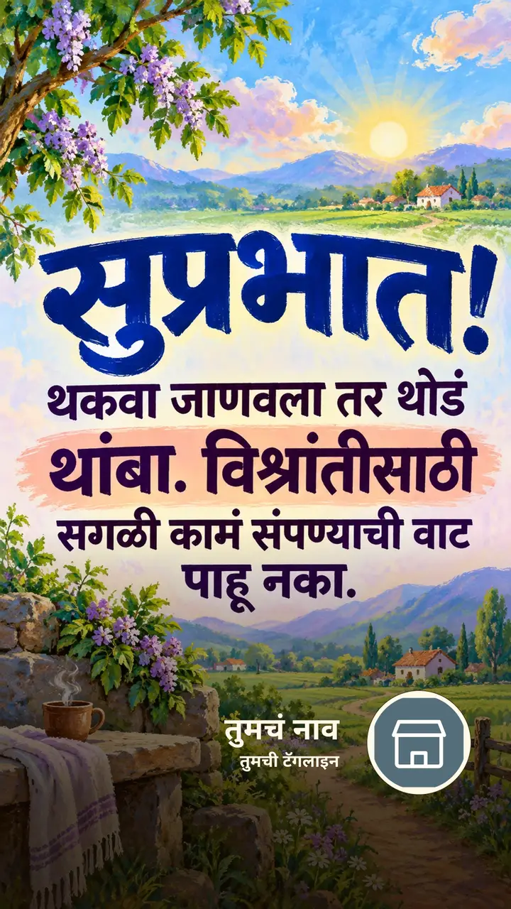 सुप्रभात! - थकवा जाणवला तर थोडं - Shubh Sakal Image, निसर्ग, आकाश