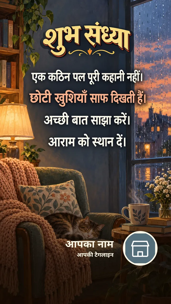 शुभ संध्या - एक कठिन पल पूरी कहानी नहीं। - छोटी खुशियाँ - Sandhya Image
