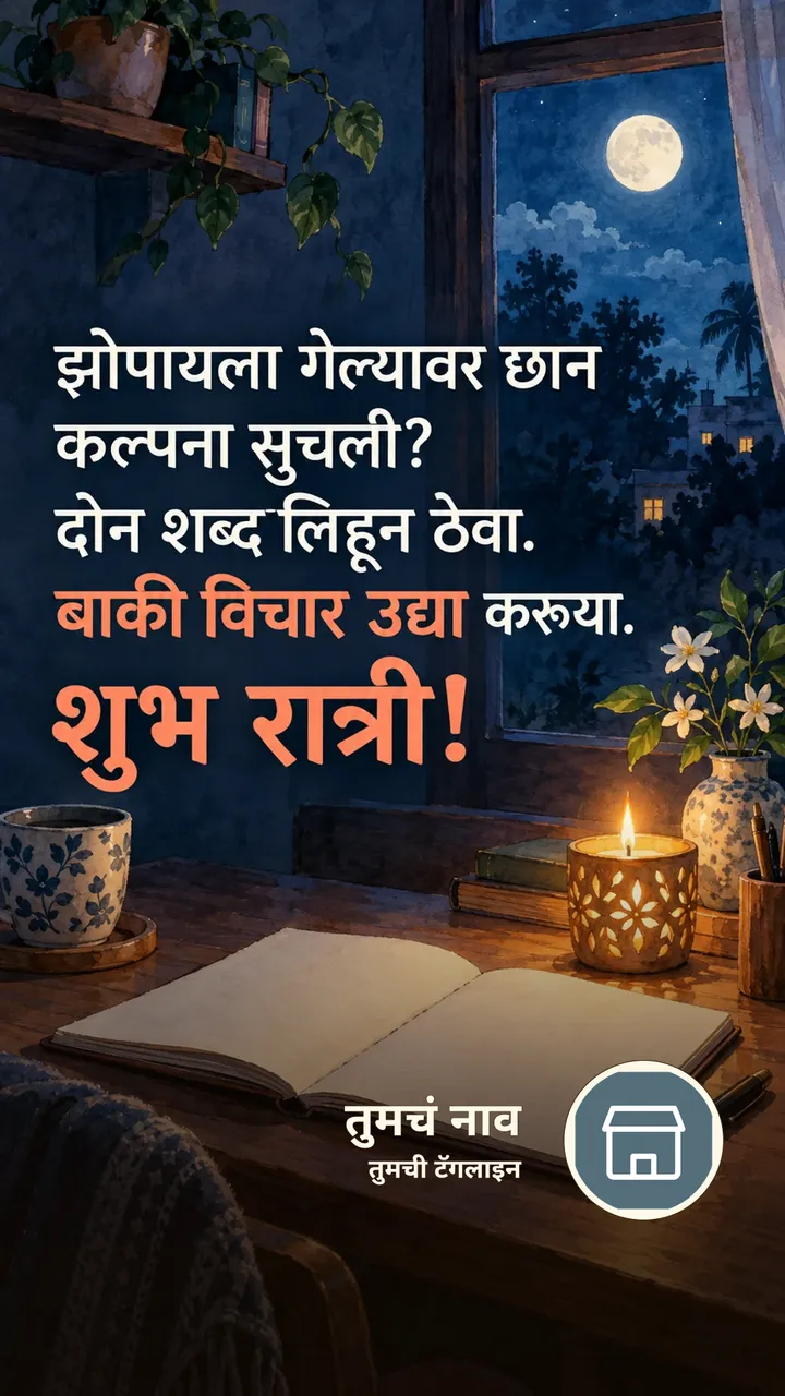 झोपायला गेल्यावर छान - Shubh Ratri Image, चांदण्या, मेणबत्ती