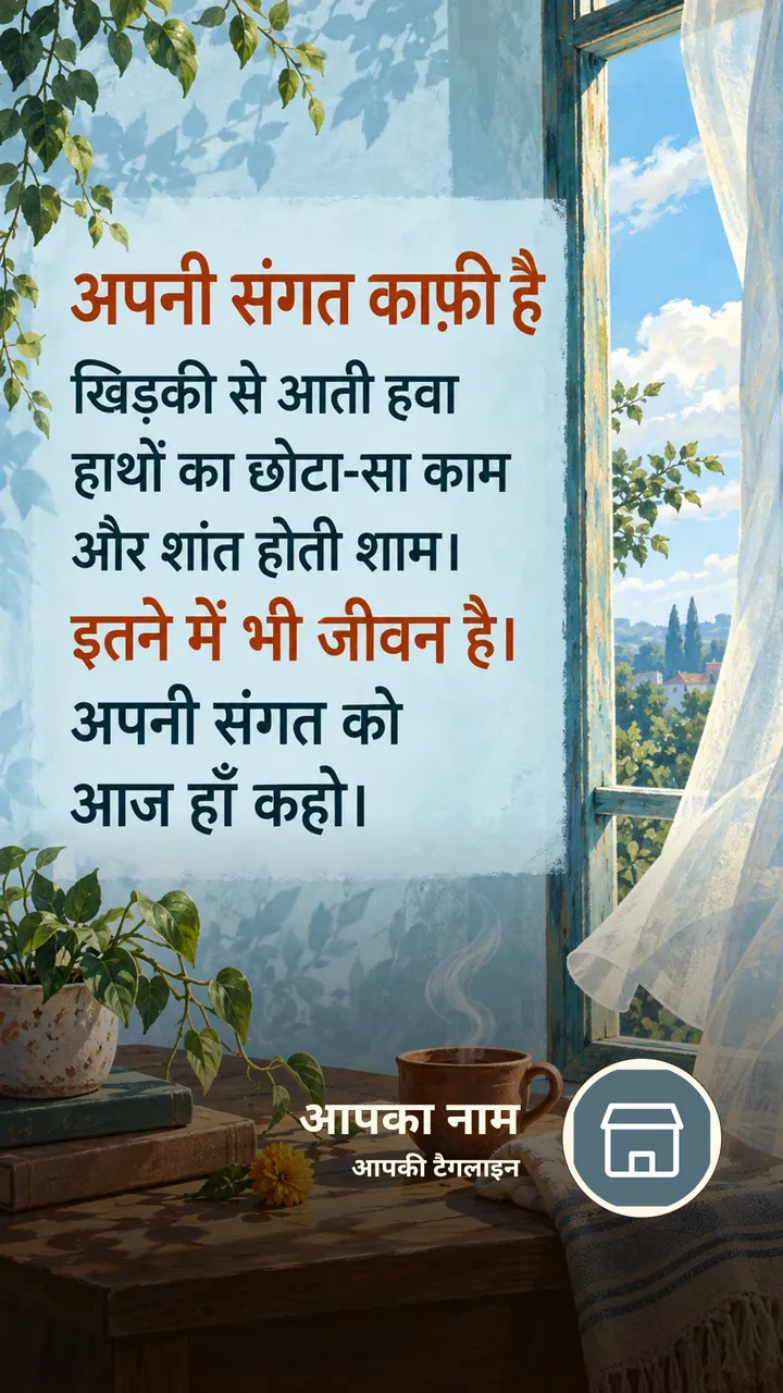 अपनी संगत काफी है - Suvichar Image, प्रकृति, आसमान