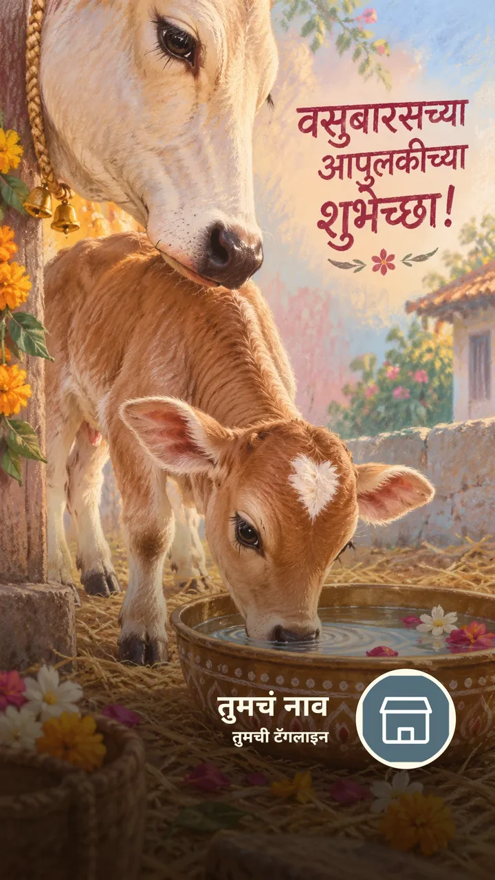वसुबारसच्या आपुलकीच्या शुभेच्छा! - Festival Image, फुलं, गाव