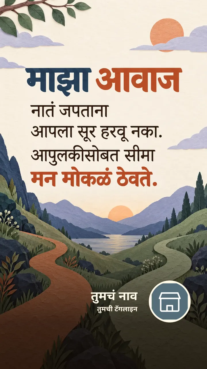 माझा आवाज - Suvichar Image, निसर्ग, डोंगर, आकाश