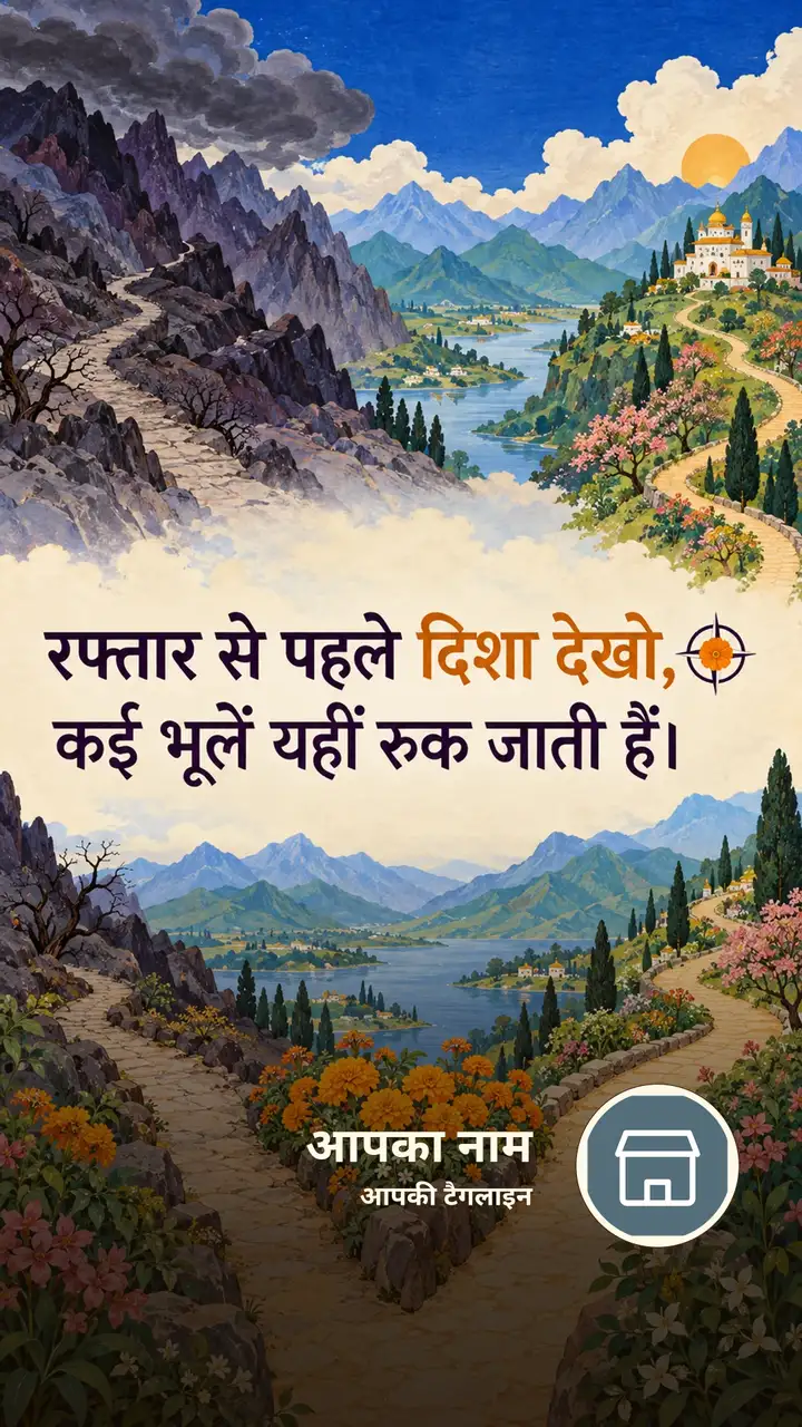 रफ्तार से पहले दिशा देखो, - Suvichar Image, फूल, प्रकृति, पहाड़