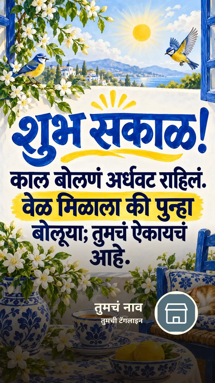 शुभ सकाळ! - काल बोलणं अर्धवट राहिलं. - Shubh Sakal Image, फुलं, पक्षी