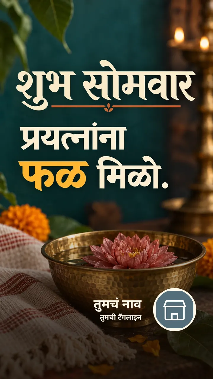 शुभ सोमवार - प्रयत्नांना फळ मिळो. - दिवसभराच्या शुभेच्छा Image, फुलं, निसर्ग