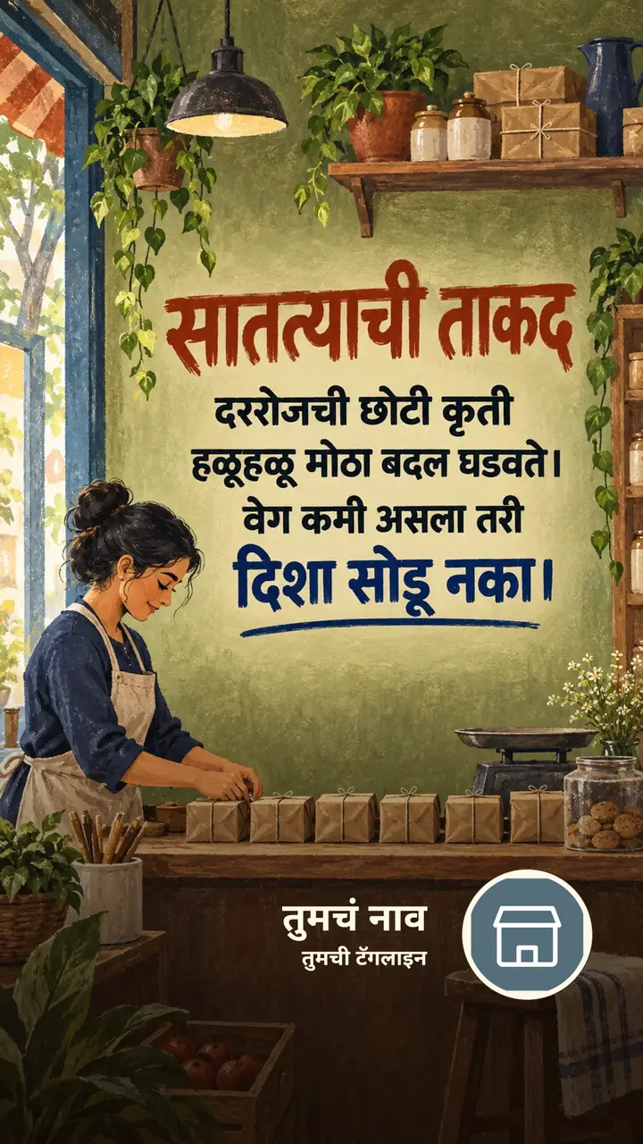 सातत्याची ताकद - Motivation Image