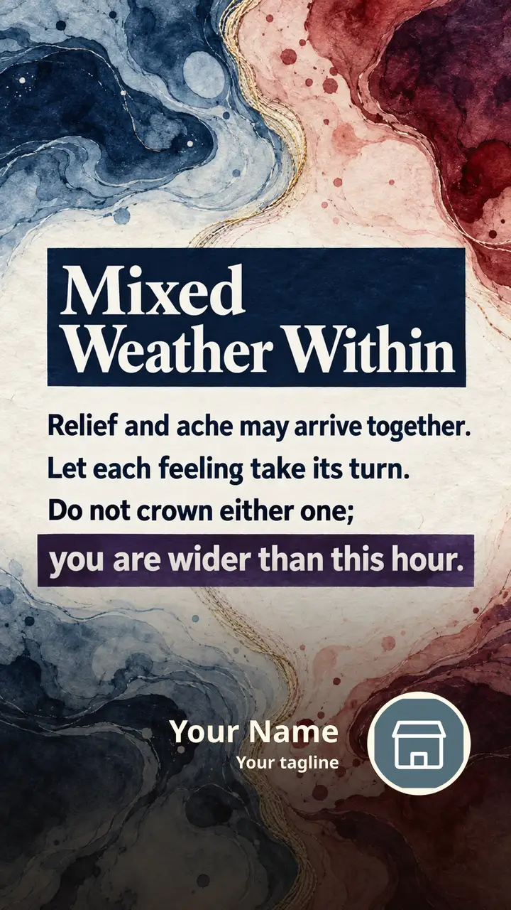 Mixed Weather Within - Quote Image