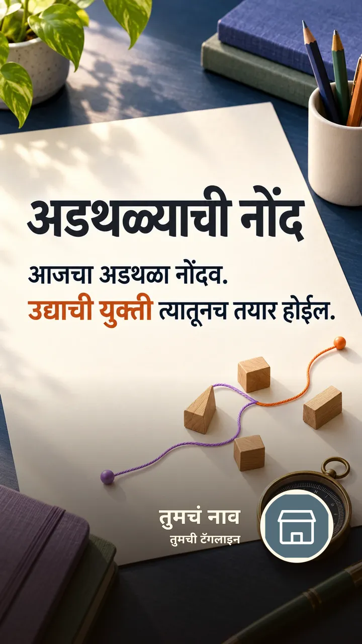 अडथळ्याची नोंद - Motivation Image