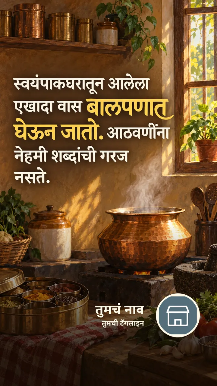 स्वयंपाकघरातून आलेला - Suvichar Image, निसर्ग