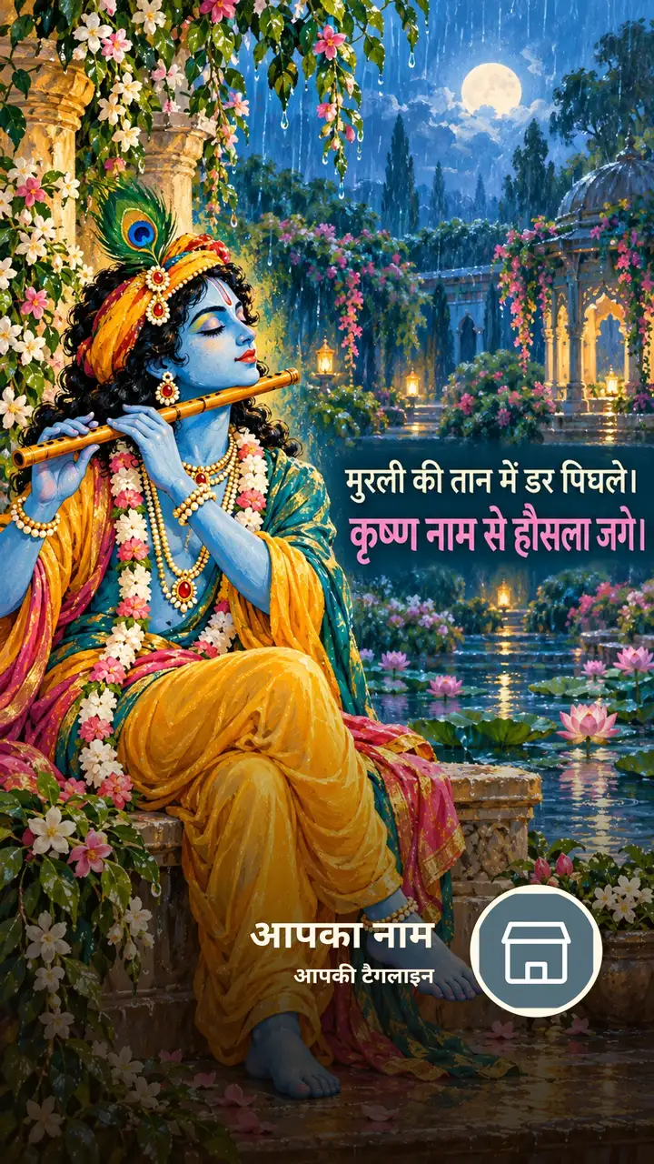 मुरली की तान में डर पिघले। - Bhakti Image, फूल, प्रकृति, कृष्ण