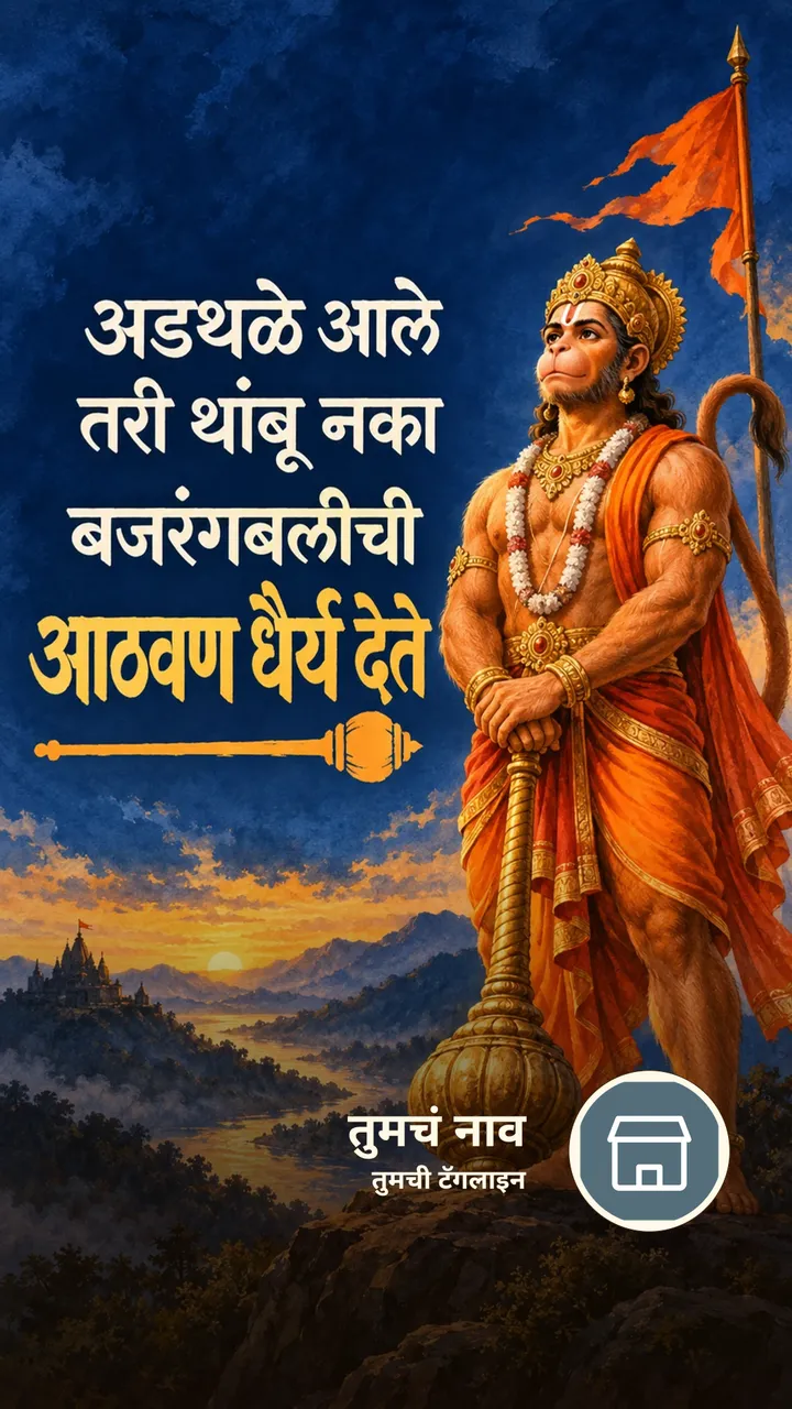 अडथळे आले तरी थांबू नका - Bhakti Image, हनुमान