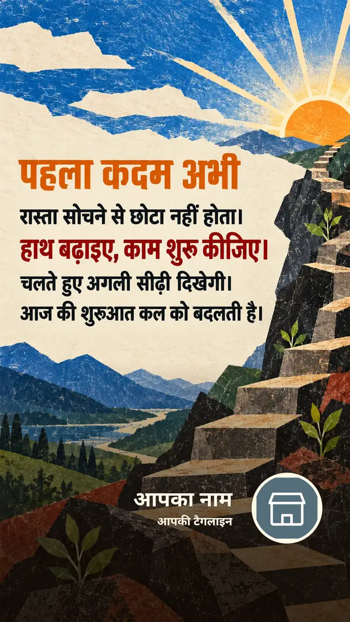 पहला कदम अभी - Motivational Image, प्रकृति, पहाड़