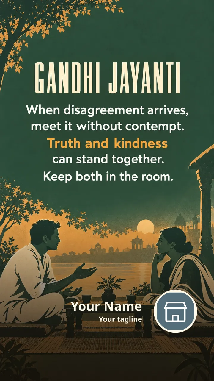 Gandhi Jayanti - When disagreement arrives, - Festival Image, Nature, Friends