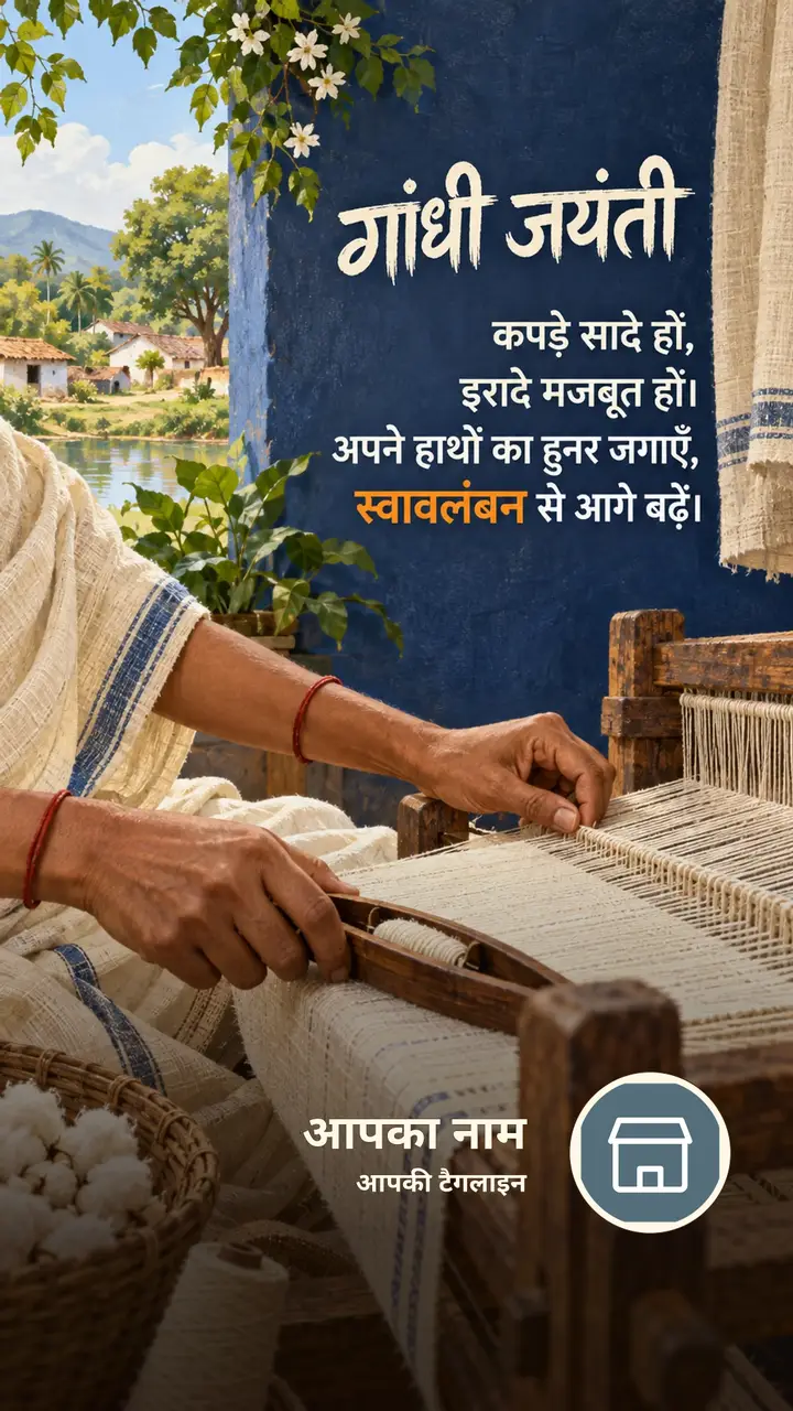 गांधी जयंती - कपड़े सादे हों, - Festival Image, प्रकृति, गाँव