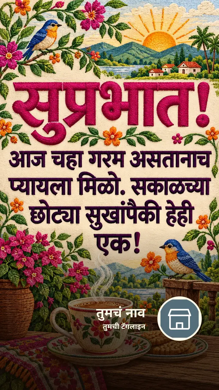 सुप्रभात! - आज चहा गरम असतानाच - Shubh Sakal Image, फुलं, पक्षी