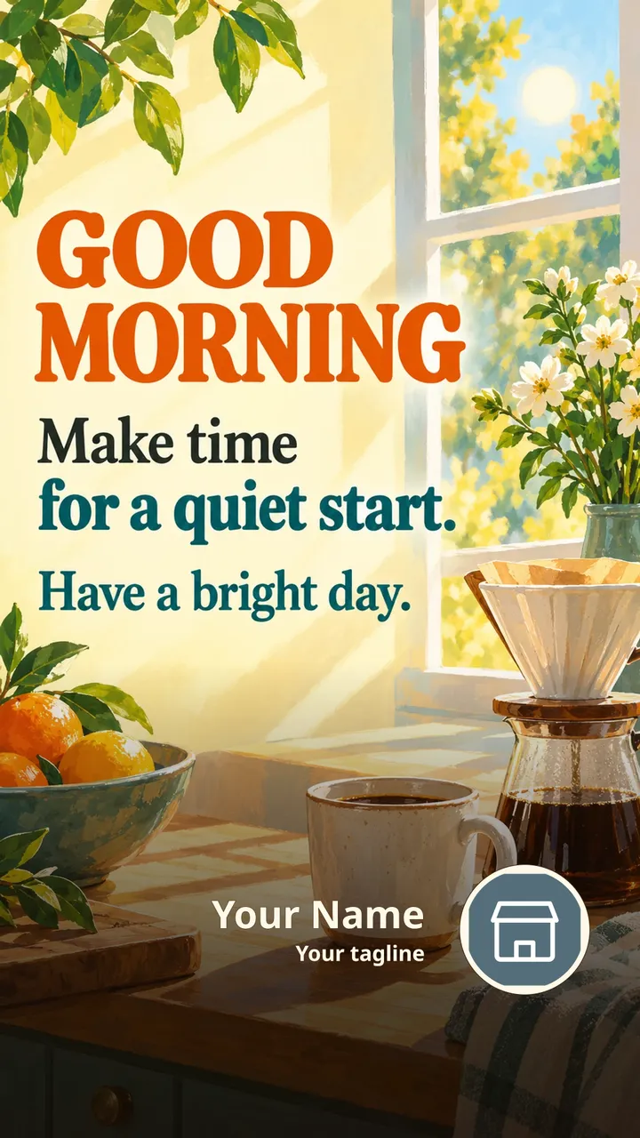 GOOD MORNING - Make time - Good Morning Image, Sunrise, Tea, Coffee