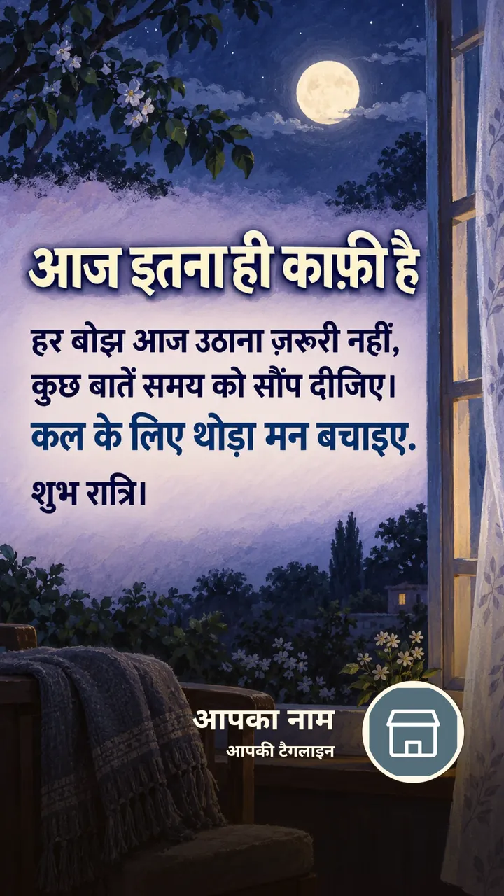 आज इतना ही काफ़ी है - Shubh Ratri Image, प्रकृति, चाँद, तारे
