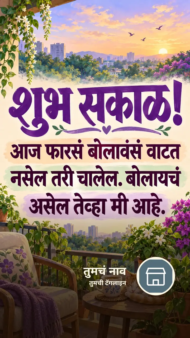 शुभ सकाळ! - आज फारसं बोलावंसं वाटत - Shubh Sakal Image, निसर्ग, आकाश