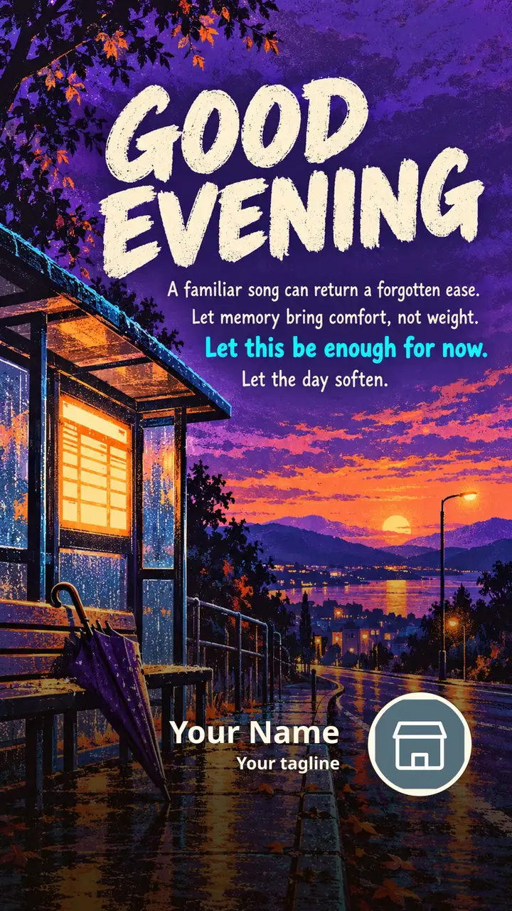 GOOD EVENING - A familiar song can return a forgotten ease. - Good Evening Image