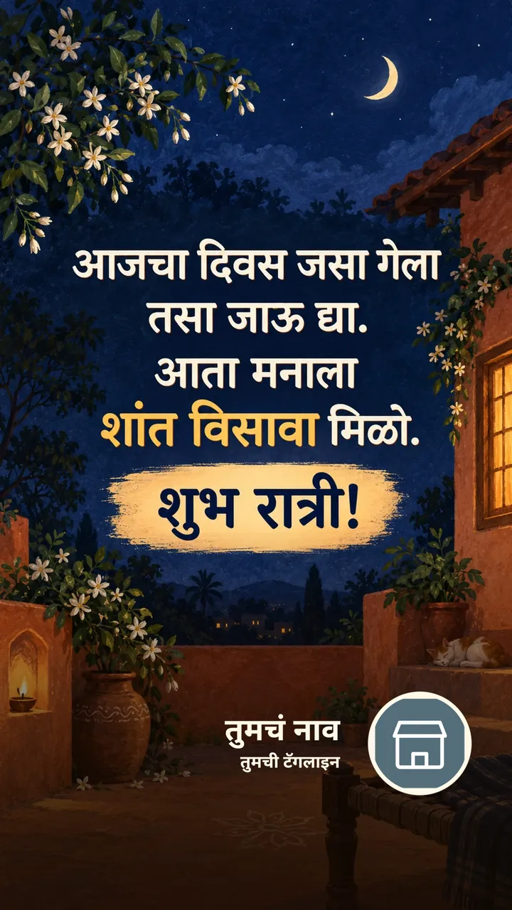 आजचा दिवस जसा गेला - Shubh Ratri Image, फुलं, गाव