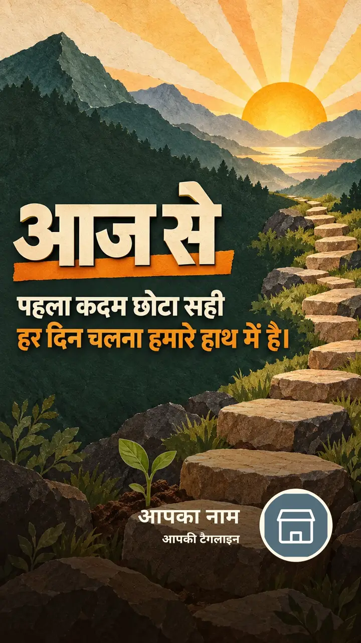 आज से - पहला कदम छोटा सही - Motivational Image, प्रकृति, पहाड़