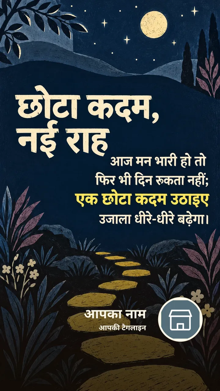 छोटा कदम, नई राह - Motivational Image, फूल, पहाड़