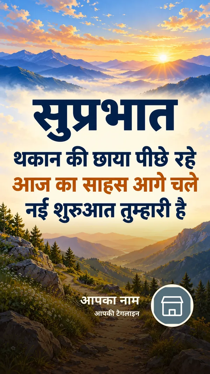 सुप्रभात - थकान की छाया पीछे रहे - Suprabhat Image, सूर्योदय, पहाड़, आसमान