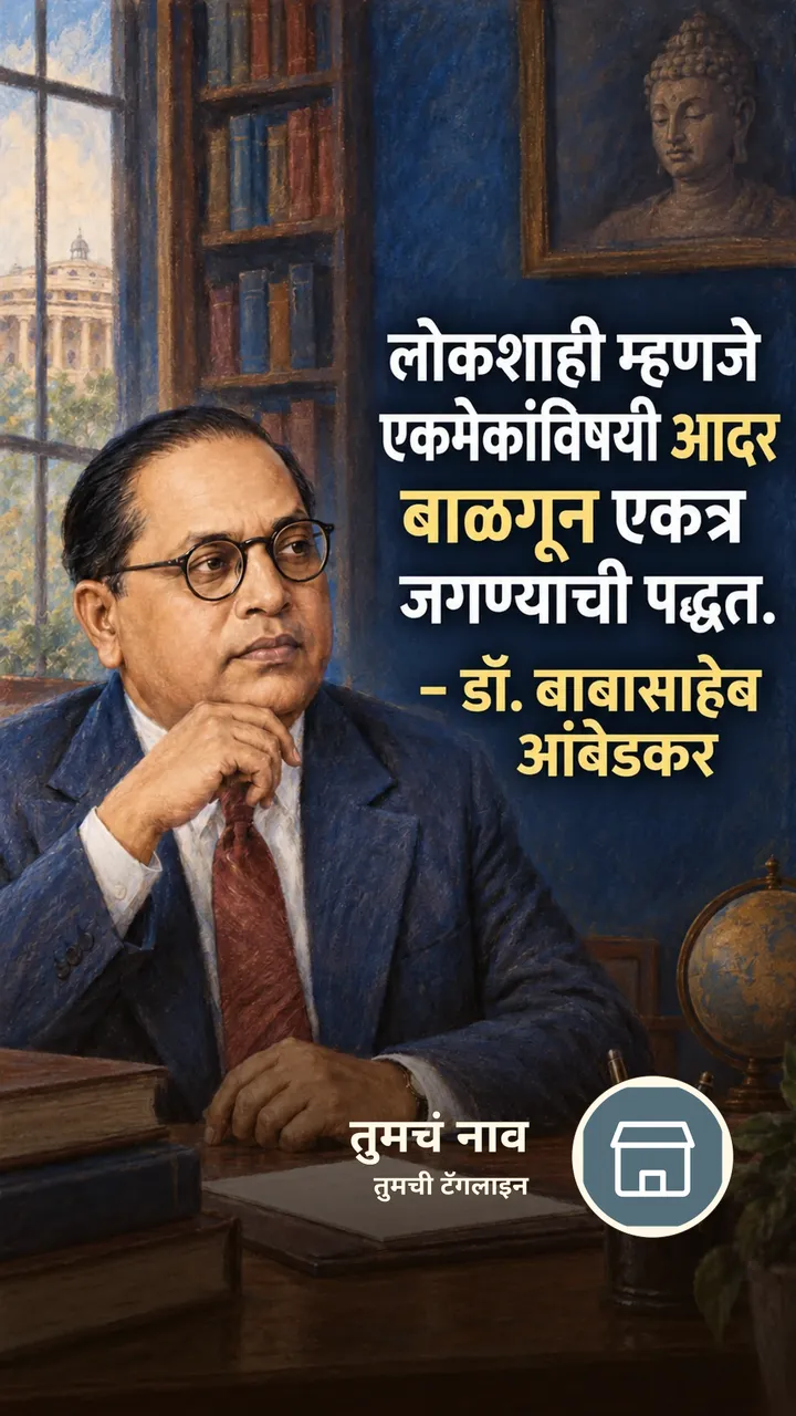 लोकशाही म्हणजे - Suvichar Image