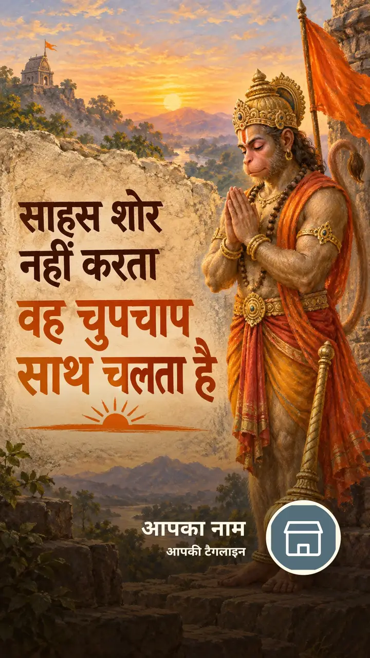 साहस शोर नहीं करता - Bhakti Image, हनुमान