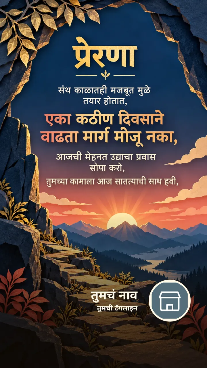 प्रेरणा - संथ काळातही मजबूत मुळे तयार होतात, - Motivation Image, निसर्ग, डोंगर
