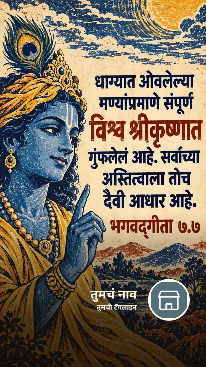 धाग्यात ओवलेल्या मण्यांप्रमाणे संपूर्ण - Bhakti Image, कृष्ण