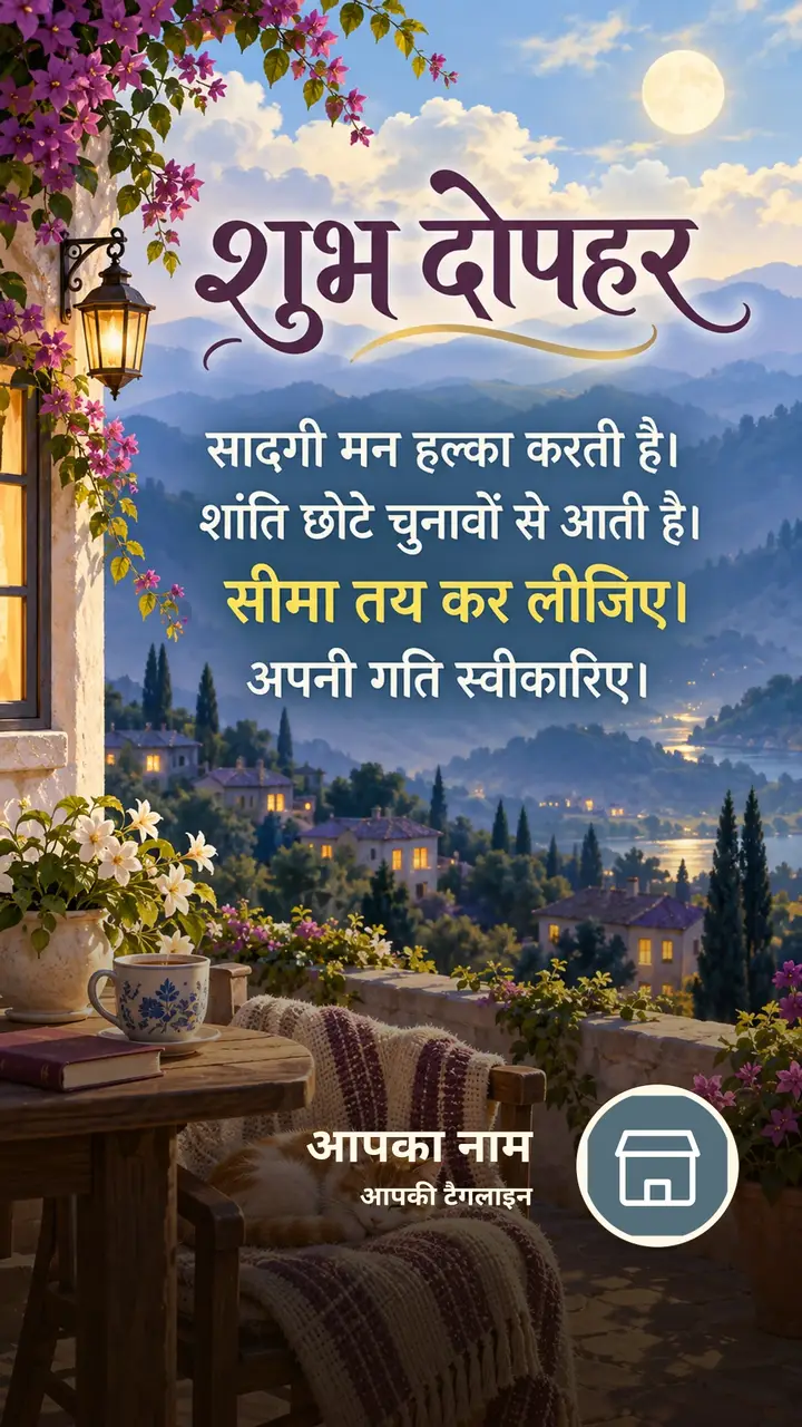 शुभ दोपहर - सादगी मन हल्का करती है। - शांति छोटे चुनावों - Dopahar Image
