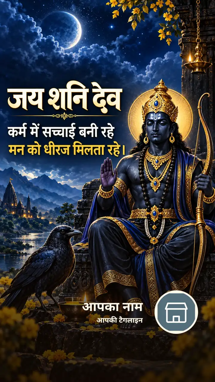 जय शनि देव - कर्म में सच्चाई बनी रहे - Bhakti Image, फूल, आसमान, शनि देव