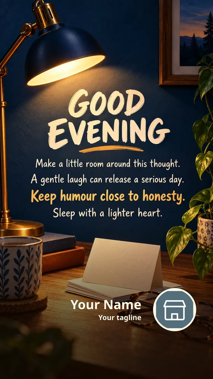 GOOD EVENING - Make a little room around this thought. - A gentle - Good Evening Image