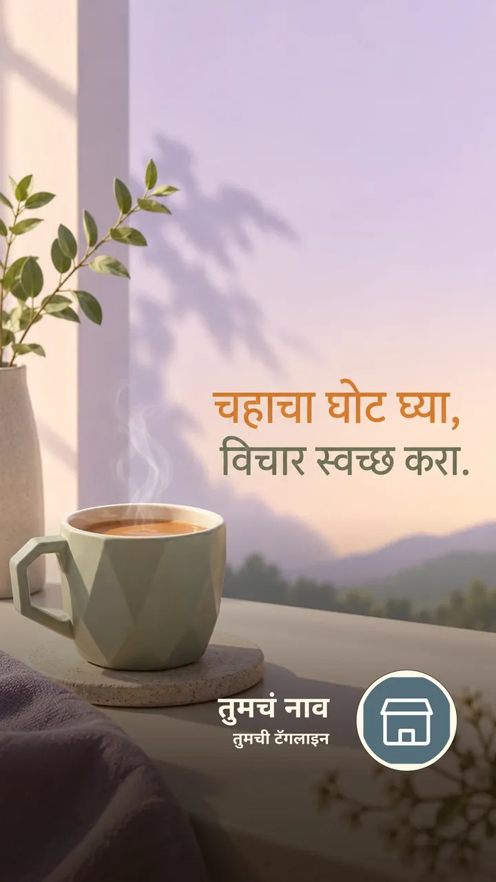 चहाचा घोट घ्या, - Suvichar Image