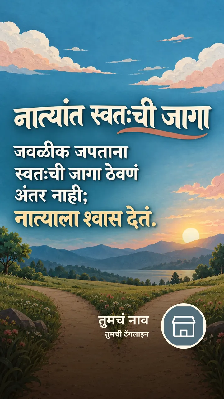 नात्यांत स्वतःची जागा - Suvichar Image, निसर्ग, आकाश