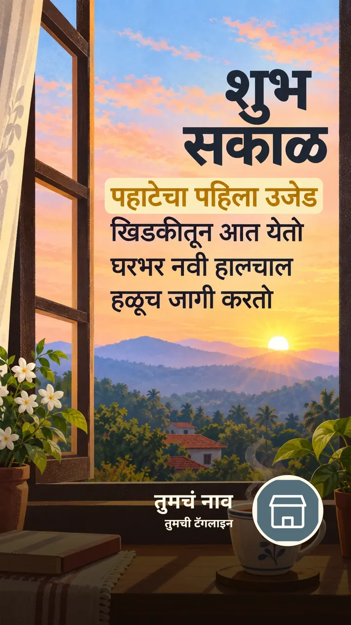 शुभ सकाळ - पहाटेचा पहिला उजेड - Shubh Sakal Image, आकाश, चहा