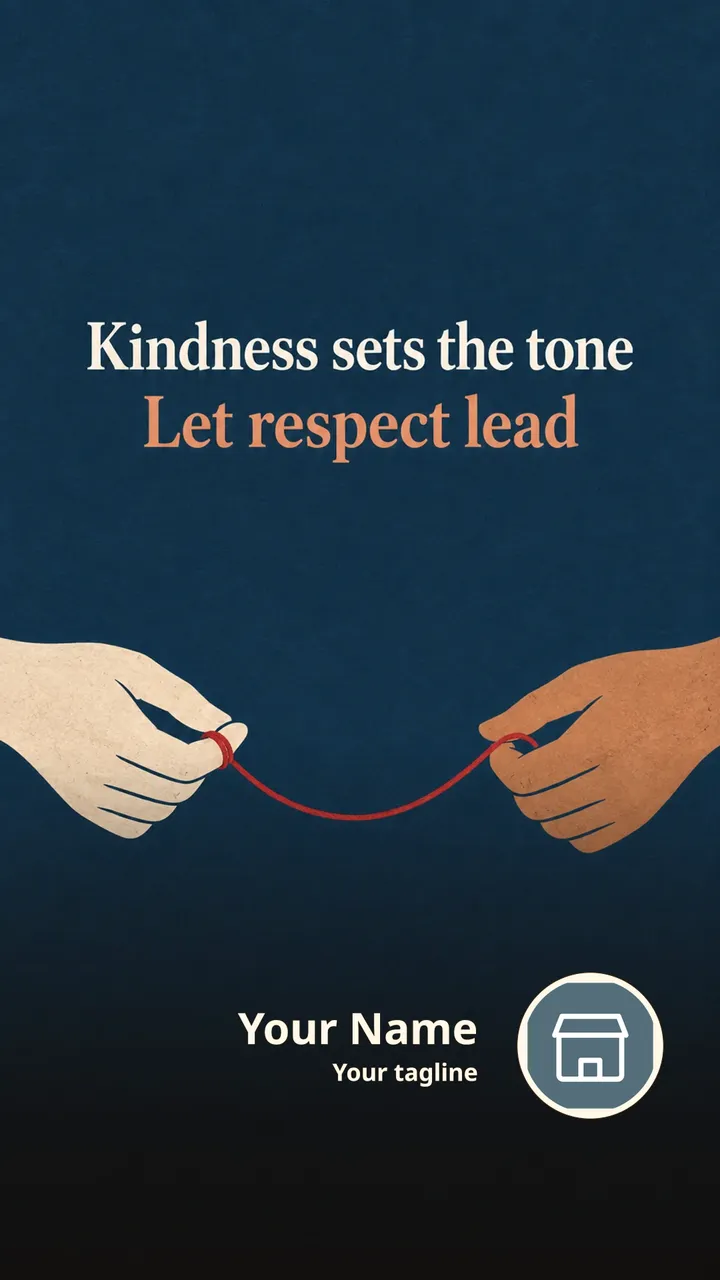 Kindness sets the tone - Quote Image