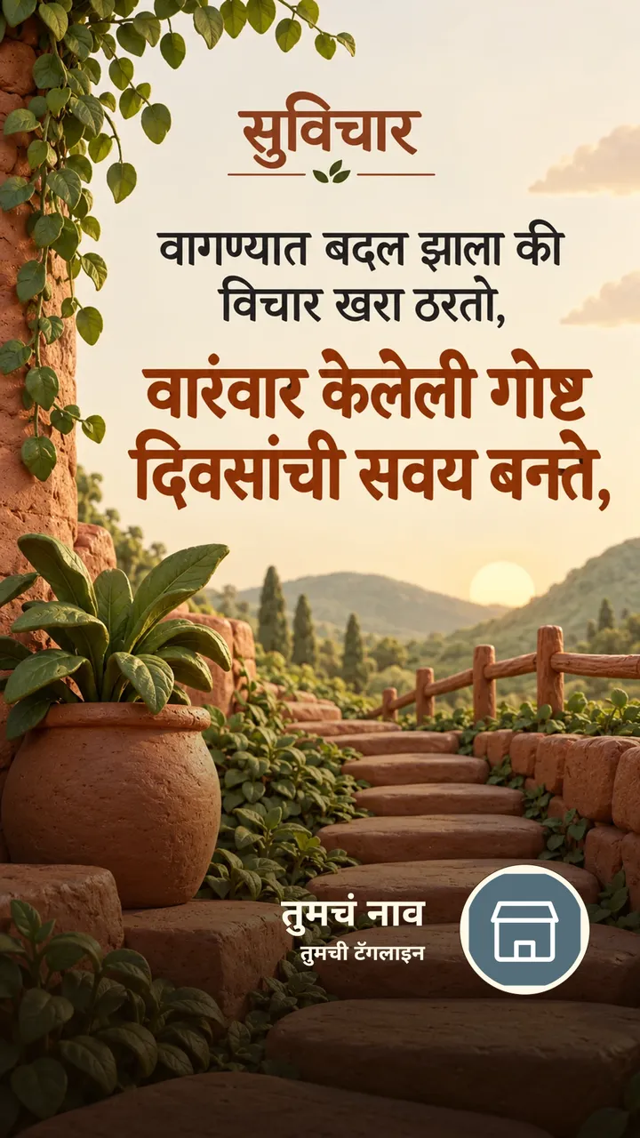 सुविचार - वागण्यात बदल झाला की विचार खरा ठरतो, - Suvichar Image, कमळ, निसर्ग